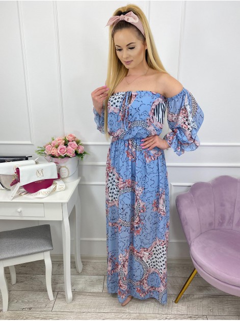 SUKIENKA MAXI OLENA NIEBIESKA