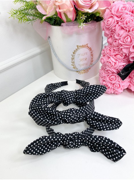 OPASKA KROPKI KOKARDKA CZARNA