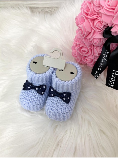 Buciki szydełkowane niebieskie