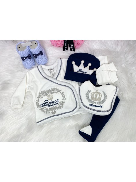 Komplet Miniworld granatowo biały