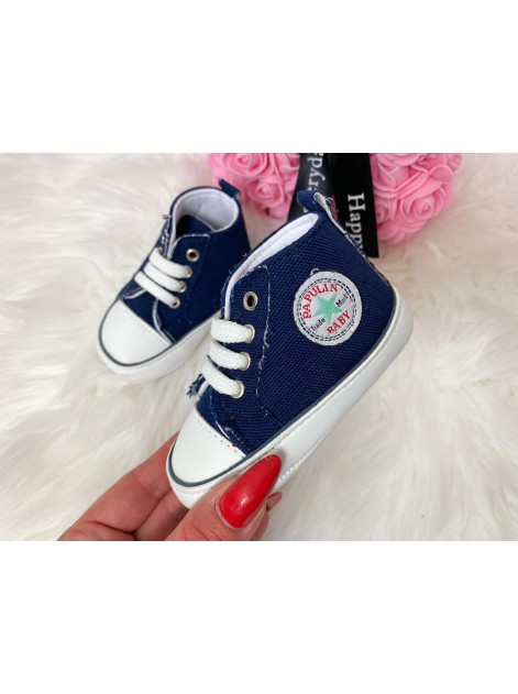 Granatowe trampeczki wysokie