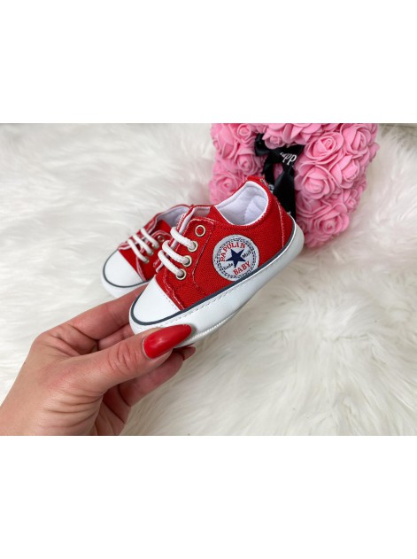 Czerwone trampeczki niskie