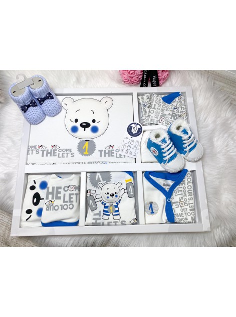 Zestaw miś niebieski