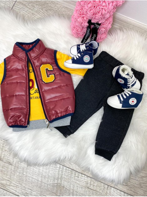 Komplecik Bordo 9-12 miesięcy