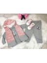 Komplecik Różowe Futerko - 9 miesięcy