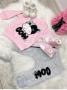Komplecik COW Różowy 3 miesiące